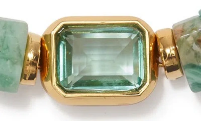 Lizzie Fortunato Goddess Beaded Collar Necklace In Brown