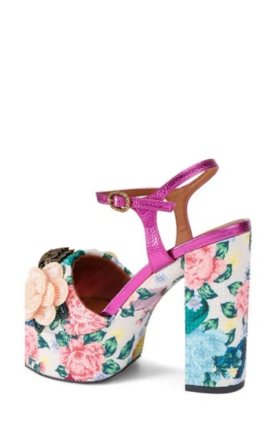Kurt Geiger London Kensington Ankle Strap Platform Sandal In Multi
