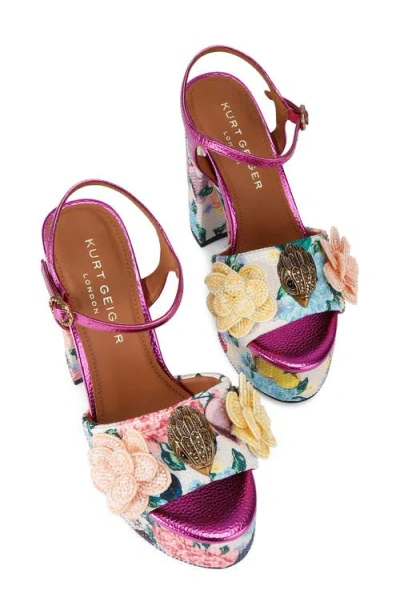 Kurt Geiger London Kensington Ankle Strap Platform Sandal In Multi
