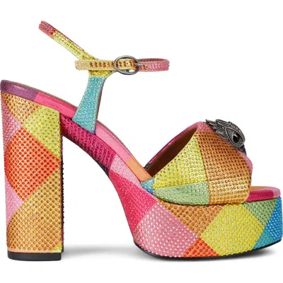 Kurt Geiger London Kensington Ankle Strap Platform Sandal In Multi