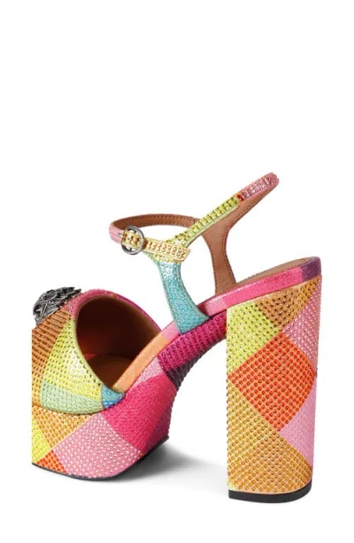 Kurt Geiger London Kensington Ankle Strap Platform Sandal In Multi