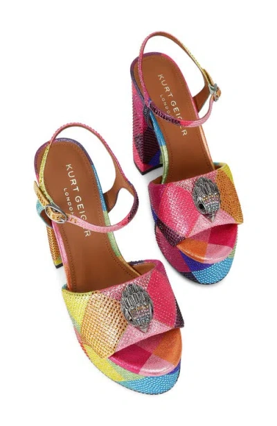Kurt Geiger London Kensington Ankle Strap Platform Sandal In Multi