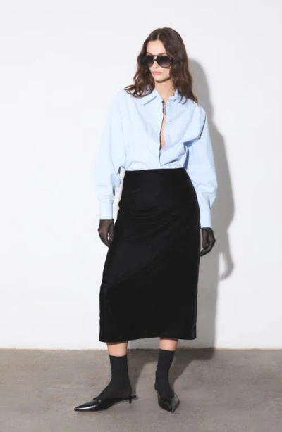 Deluc Mason Velvet Midi Skirt In Multi