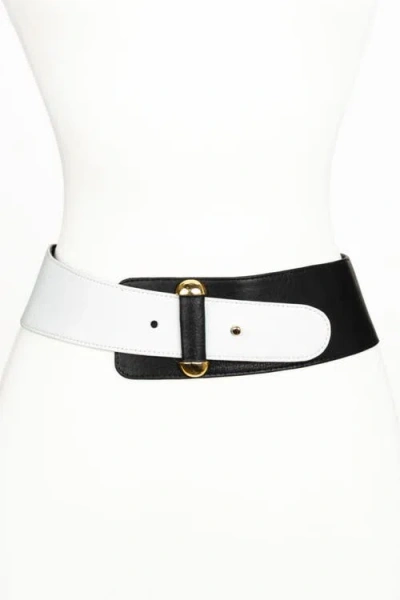 Raina Belts Vixen Color Block Leather Belt In Multi