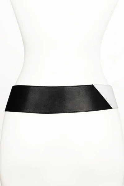 Raina Belts Vixen Color Block Leather Belt In Multi