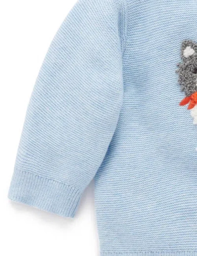 Purebaby On The Farm Knit Sweater In Blue