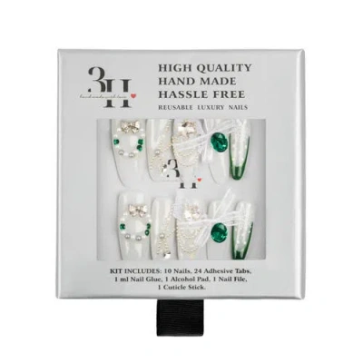 3h Nails Emerald Noir Luxury Hand Made Press On Nails In Multi