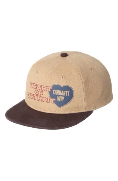 Carhartt Work In Progress Arcan Cotton Canvas Adjustable Baseball Cap In Brown