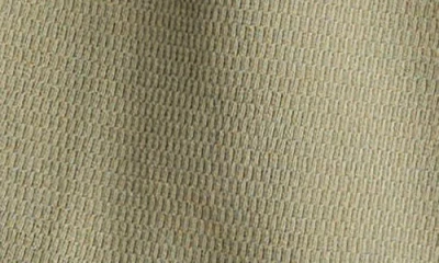 Vince Short Sleeve Jacquard Cotton Knit Button-up Shirt In Green