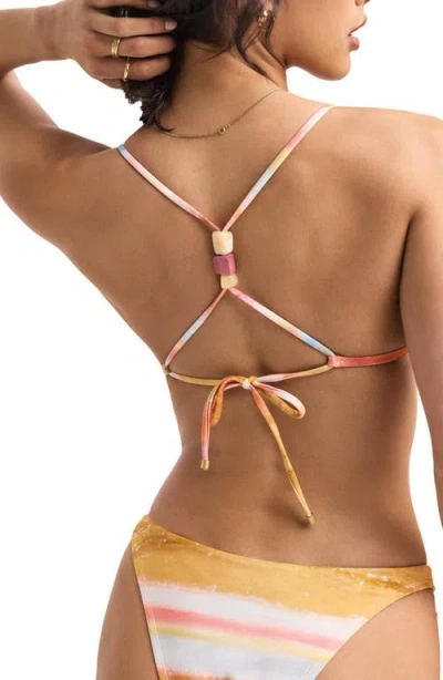 Vitamin A ® Terra Beaded Triangle Bikini Top In Multi