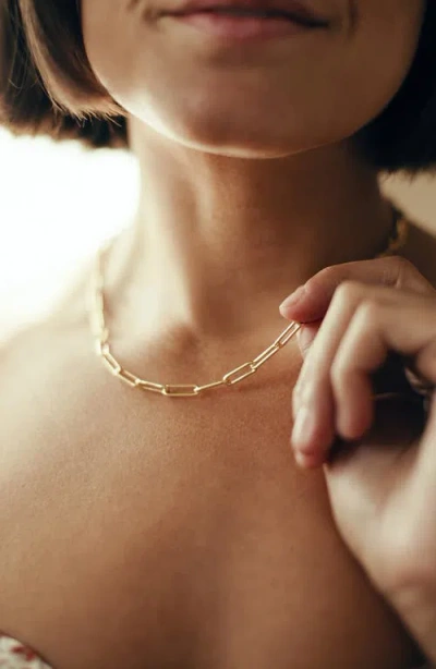 Vincero Paper Clip Chain Necklace In Blue