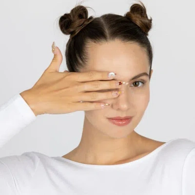 3h Nails Heart Royale Luxury Hand Made Press On Nails In White