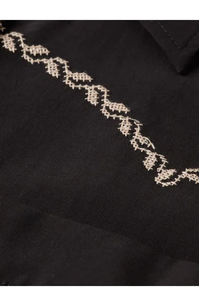 Scotch & Soda Boxy Short Sleeve Button-up Shirt In Multi