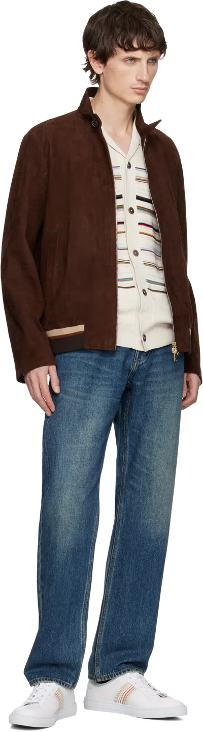 Paul Smith Hansen Sneakers With Multicolor Stripe Detail In White