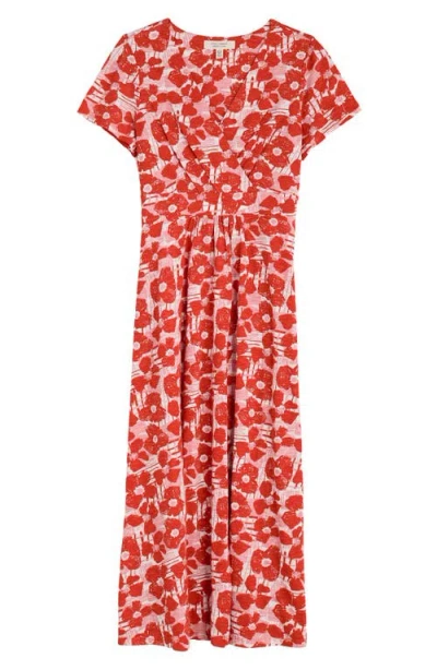 Seasalt Cornwall Chapelle Floral Organic Cotton Jersey Dress In Multi