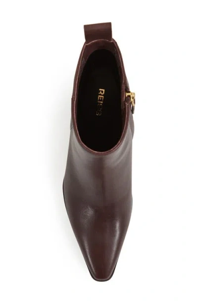Reiss Amy Pointed Toe Bootie In Burgundy