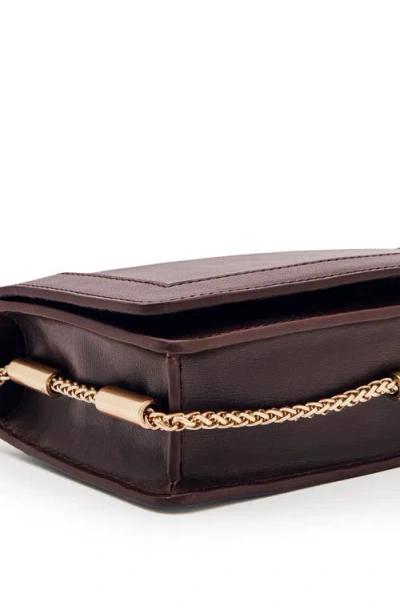 Reiss Talia Leather Shoulder Bag In Purple