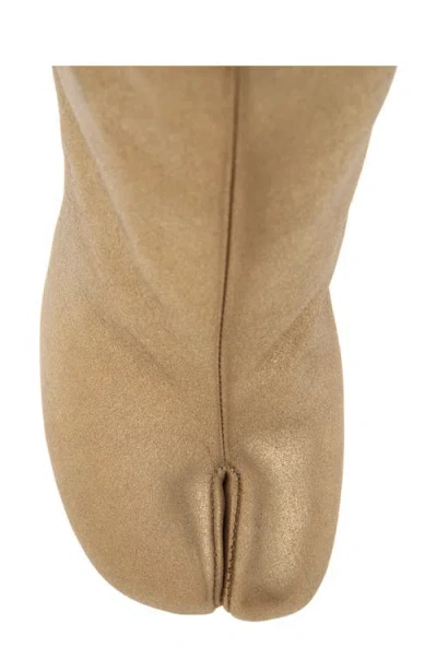 Maison Margiela Tabi Ankle Boot In Gold
