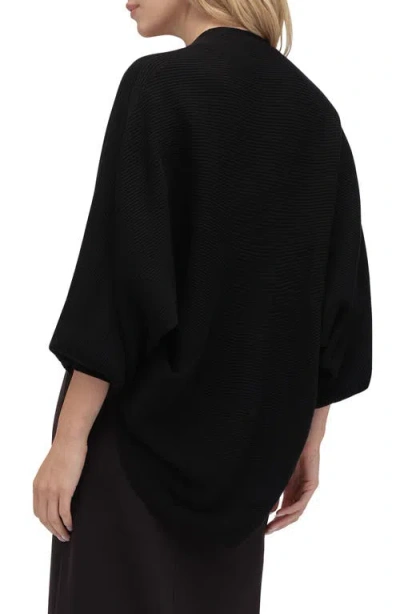 Favorite Daughter The Layla Rib Wool Shrug Cardigan In Black