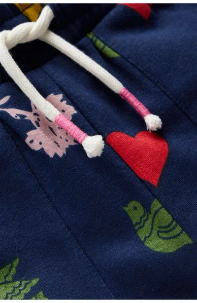 Mini Boden Kids' Print Cotton Sweatpants In Blue