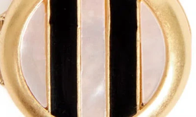 Clare V . Stripe Locket In Gold