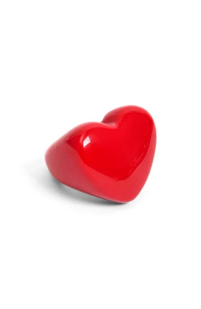 Clare V . Grande Heart Ring In Red