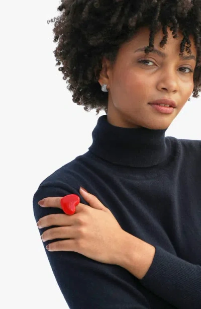 Clare V . Grande Heart Ring In Red