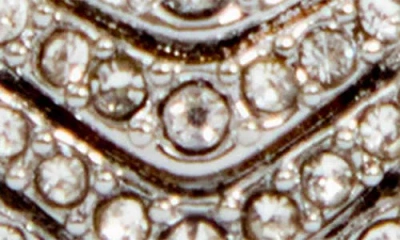 Clare V . Herringbone Crystal Huggie Hoops In Silver