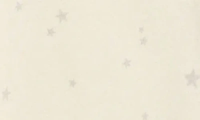 Quincy Mae Star Print Stretch Organic Cotton Zip Footie In Neutral