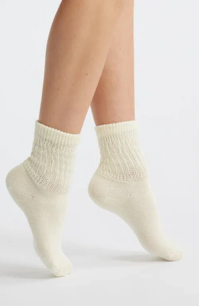 Stems Perfect Scrunch Socks In White