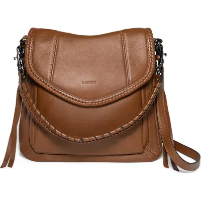 Aimee All For Love Convertible Leather Shoulder Bag In Orange