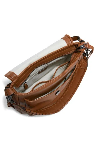 Aimee All For Love Convertible Leather Shoulder Bag In Orange