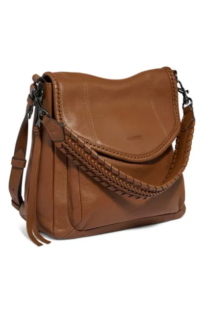 Aimee All For Love Convertible Leather Shoulder Bag In Orange