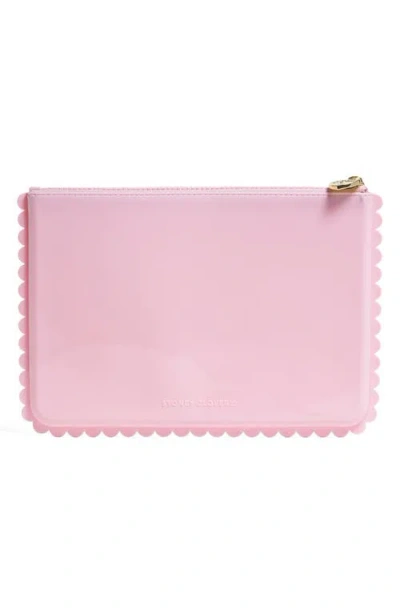 Stoney Clover Lane Jelly Scalloped Flat Pouch In Red