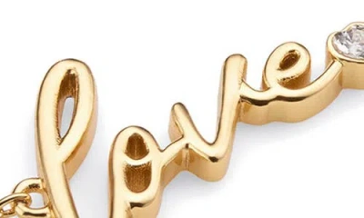 Kurt Geiger London Love Script Bracelet In Gold