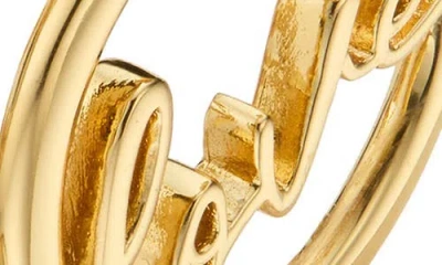 Kurt Geiger London Love Script Hoop Earrings In Gold