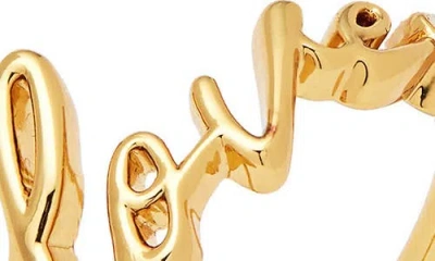 Kurt Geiger London Love Script Ring In Gold