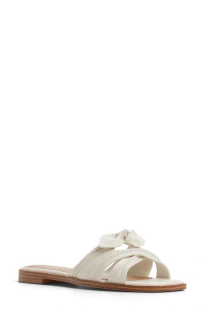 Aldo Sunbeam Knotted Slide Sandal In White