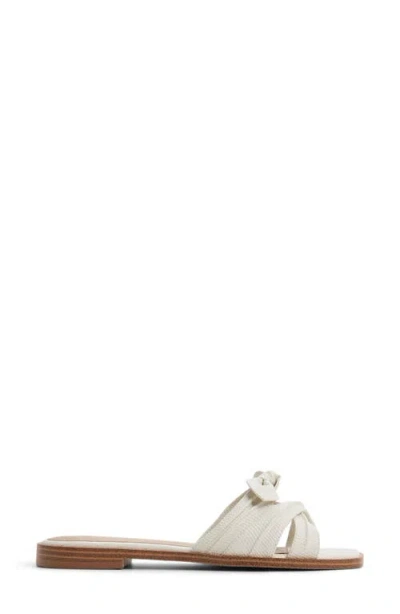 Aldo Sunbeam Knotted Slide Sandal In White