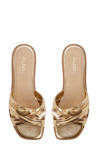 Aldo Sunbeam Knotted Slide Sandal In Blue