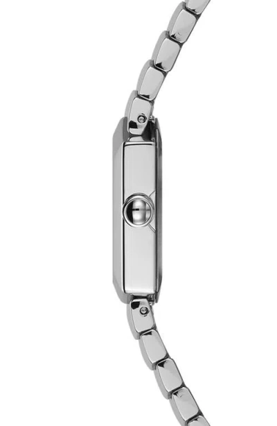 Balmain Taffetas Hexagonal Bracelet Watch, 22.5mm X 23.5mm In Silver