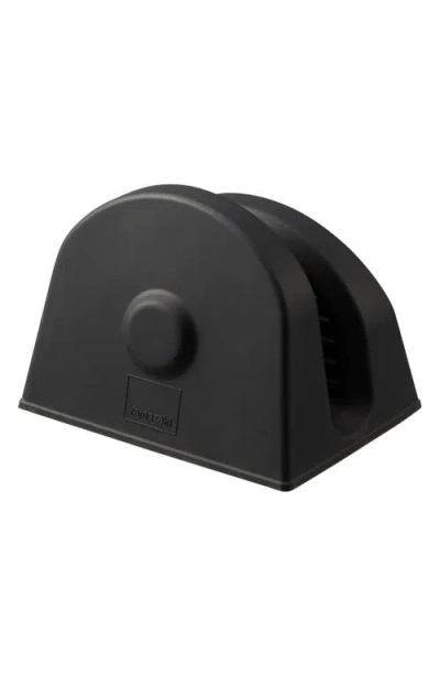 Yamazaki Set Of 2 Silicone Magnetic Pot Holders In Black