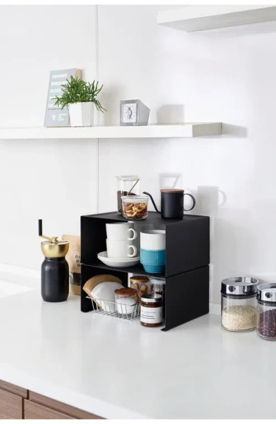 Yamazaki Stackable Countertop Shelf In Black