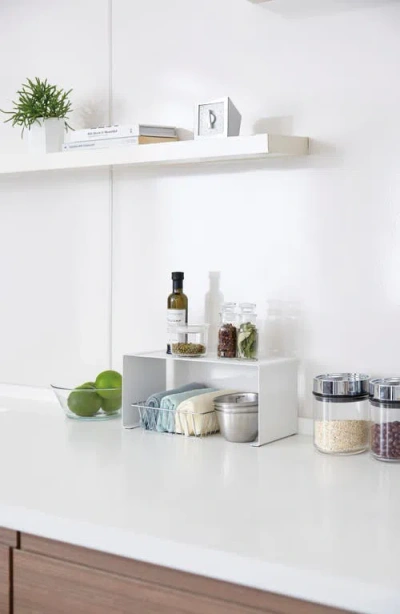 Yamazaki Stackable Countertop Shelf In White