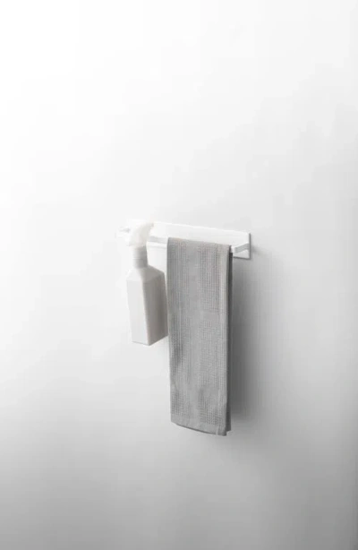Yamazaki Magnetic Kitchen Towel Hanger In White