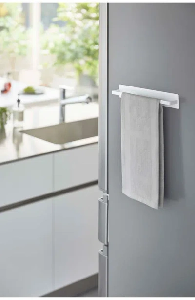 Yamazaki Magnetic Kitchen Towel Hanger In White