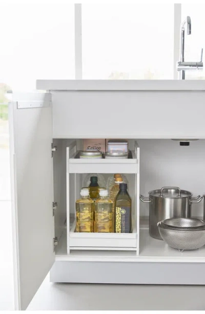 Yamazaki 2-tier Pull Out Shelf In White