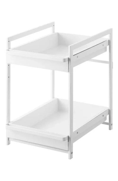 Yamazaki 2-tier Pull Out Shelf In White