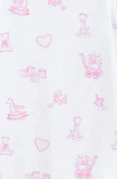 Kissy Kissy Print Pima Cotton Footie In Pink