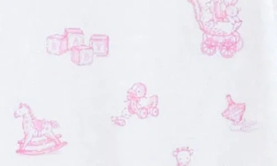 Kissy Kissy Print Pima Cotton Footie In Pink